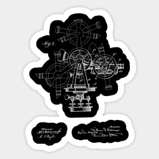 Surveying Instrument Vintage Patent Hand Drawing Sticker